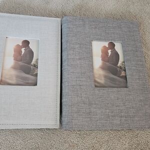 Gray and Light Gray Photo Albums